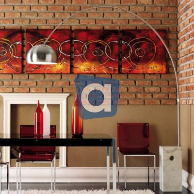 Lampada arco con base in marmo