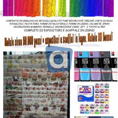 Nuova vendita fallimentare articoli hobbistica e decoupage 50 000pz