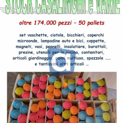 Nuova vendita fallimentare stock casalinghi 174 000pz