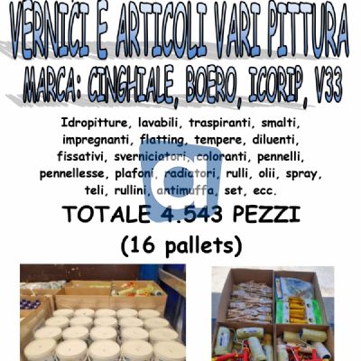 Stock di vernici e articoli per pittura 4543pz