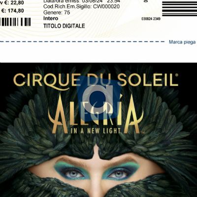 Alegría - Cirque du Soleil sabato 5 aprile 17 00