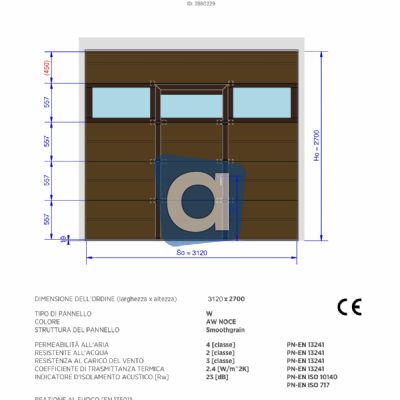 Portone sezionale UniPro SSP 3 120 m x 2 700 m